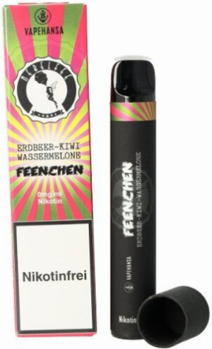 Feenchen 600 Einweg E-Shisha Erdbeer-Kiwi-Wassermelone 0mg