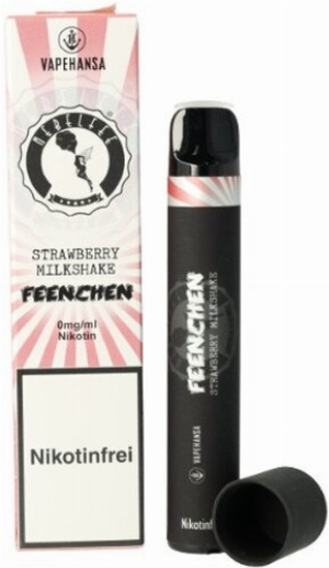 Feenchen 600 Einweg E-Shisha Strawberry Milkshake 0mg