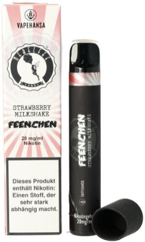 Feenchen 600 Einweg E-Shisha Strawberry Milkshake 20mg