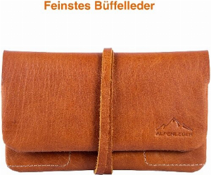 Feinschnitt-Tasche Alpenleder Beppi Cognac