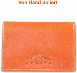 Feinschnitt-Tasche Alpenleder Sepp Cognac