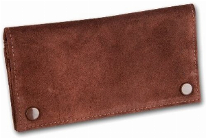 Feinschnitt-Tasche Wildleder braun 17 x 2 x 9 cm