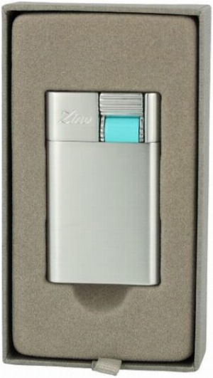 Feuerzeug Jetflame Zino ZS Chrom-Cyan