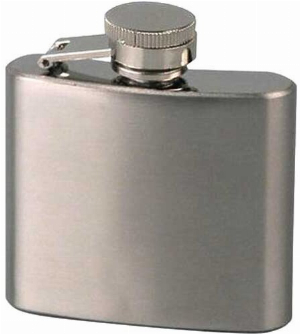 Flachmann Edelstahl satiniert 2oz/60ml