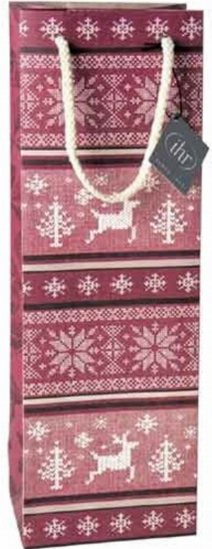 Flaschentasche Norwegian Knit Red