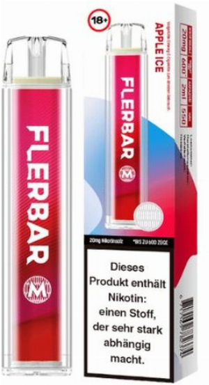 Flerbar 600 Einweg E-Zigarette Apple Ice 20mg 