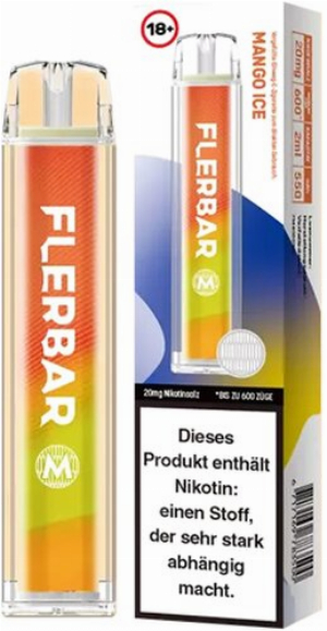 Flerbar 600 Einweg E-Zigarette Mango Ice 20mg 