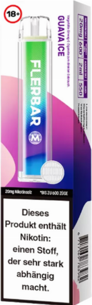 Flerbar 600 Guava Ice Einweg E-Zigarette 20mg