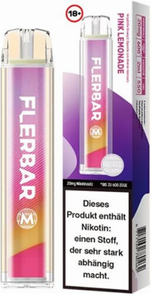 Flerbar 600 Pink Lemonade Einweg E-Zigarette 20mg