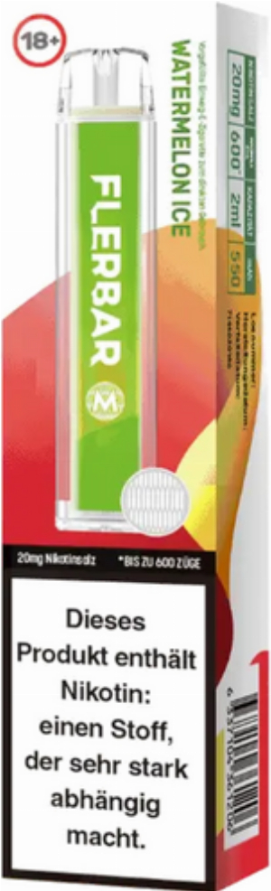Flerbar 600 Watermelon Ice Einweg E-Zigarette 20mg