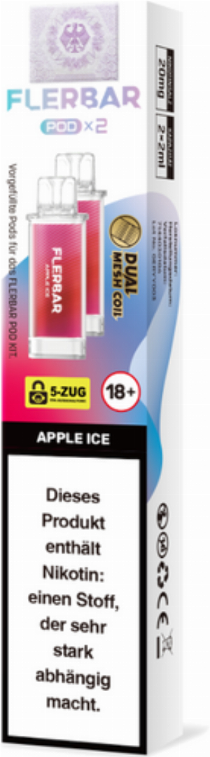 Flerbar Pod Apple Ice Prefilled Pods 2x2ml 20mg