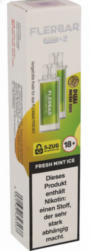Flerbar Pod Fresh Mint Ice Prefilled Pods 2x2ml 20mg