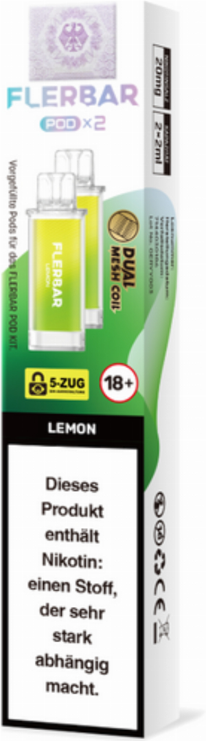 Flerbar Pod Lemon Prefilled Pods 2x2ml 20mg