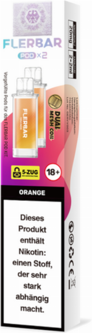 Flerbar Pod Orange Prefilled Pods 2x2ml 20mg