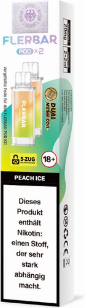 Flerbar Pod Peach Ice Prefilled Pods 2x2ml 20mg