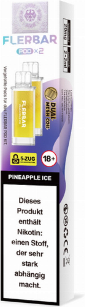 Flerbar Pod Pineapple Ice Prefilled Pods 2x2ml 20mg