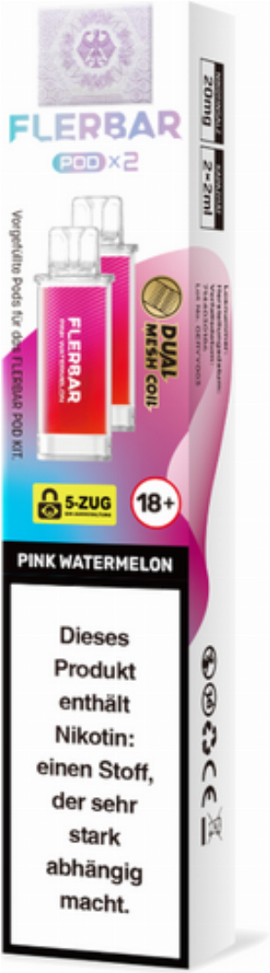Flerbar Pod Pink Watermelon Prefilled Pods 2x2ml 20mg