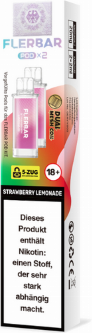 Flerbar Pod Strawberry Lemonade Prefilled Pods 2x2ml 20mg