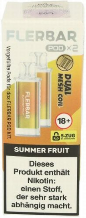Flerbar Pod Summer Fruit Prefilled Pods 2x2ml 20mg
