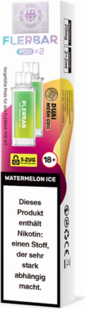 Flerbar Pod Watermelon Ice Prefilled Pods 2x2ml 20mg