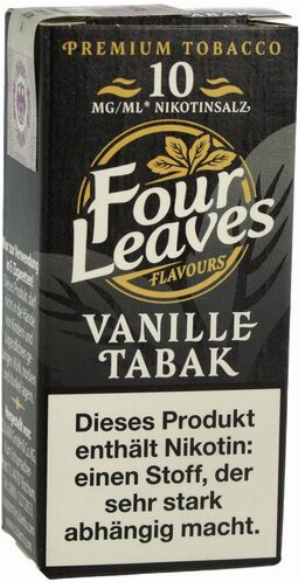 Four Leaves Nikotinsalzliquid Vanille Tabak 10mg