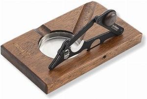 Fox Knives Tisch-Zigarrenschneider mit Ascher Schwarz matt