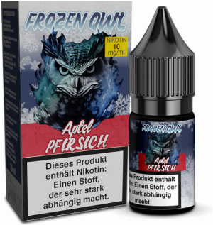 Frozen OWL Apfel Pfirsich Nikotinsalz Liquid 10ml 10mg