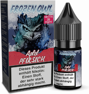 Frozen OWL Apfel Pfirsich Nikotinsalz Liquid 10ml 20mg