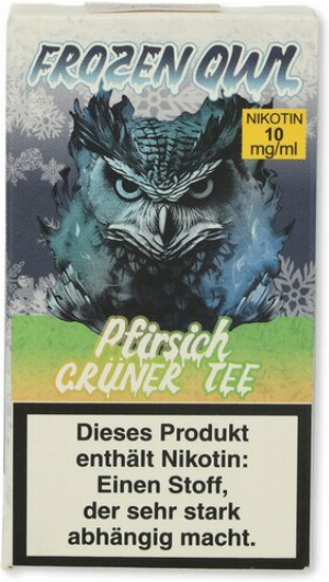 Frozen OWL Pfirsich Grüner Tee Nikotinsalz Liquid 10ml 10mg