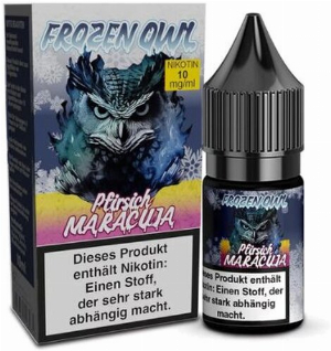 Frozen OWL Pfirsich Maracuja Nikotinsalz Liquid 10ml 10mg
