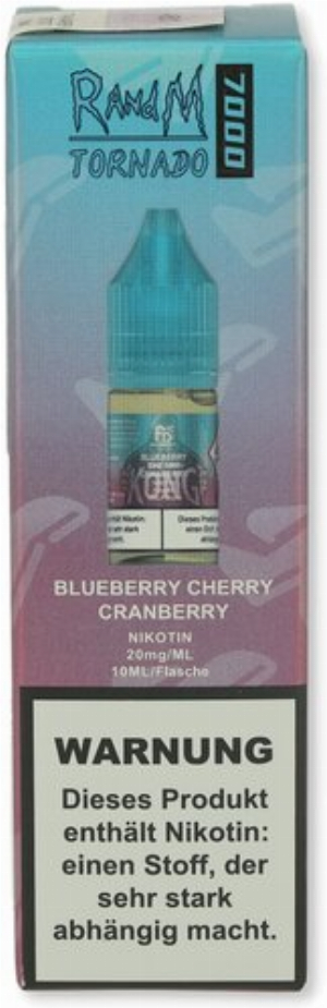 Fumot RandM Tornado 7000 Blueberry Cherry Cranberry Liquid 20mg