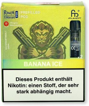 RandM Tornado Pods Banana Ice 2x2ml 20mg
