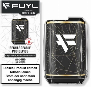 FUYL Powered by Dinner Lady Akkuträger Schwarz Gold E-Zigarrette