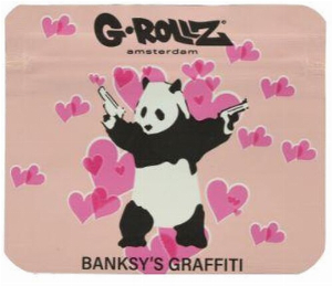 G-ROLLZ Banksys Grafitti Aufbewahrungsbeutel Rosa Panda Gunnin