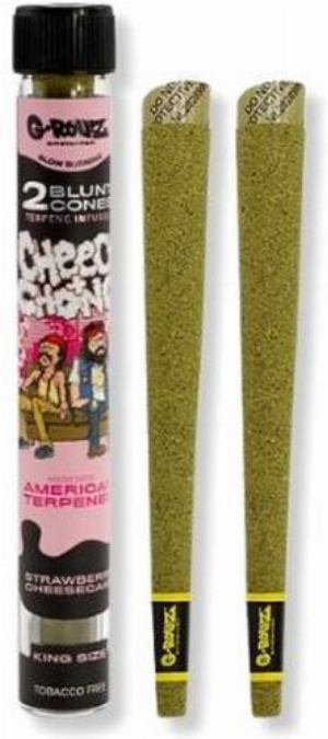G-Rollz Cheech & Chong Strawberry Cheesecake 2 Blunt Cones