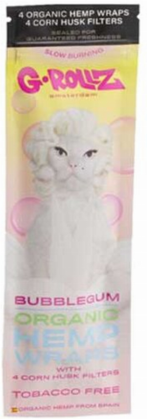 G-Rollz Hemp Wraps + Corn Husk Tips Bubblegum Flavoured