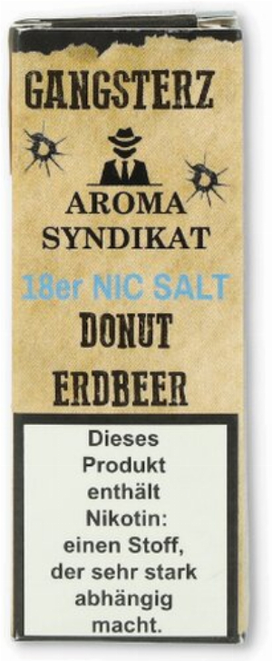 Gangsterz Donut Erdbeer Nikotinsalz Liquid 10ml 18mg