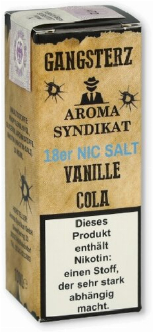 Gangsterz Vanille-Cola Nikotinsalz Liquid 10ml 18mg