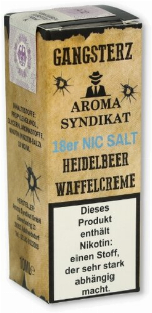 Gangsterzt Heidelbeere-Waffelcreme Nikotinsalz Liquid 10ml 18mg