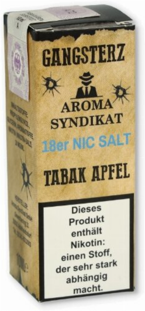 Gangsterzt Tabak-Apfel Nikotinsalz Liquid 10ml 18mg