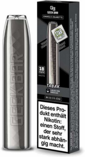GeekBar Tabak 18mg Disposable E-Zigarette max. 575 Züge