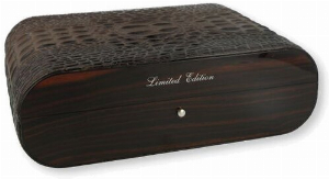 Gentili Humidor Ebano Makassar Pelle Coco Marrone Klein