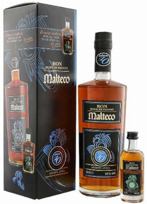 Geschenkbox Rum Malteco 10 Jahre 40% Vol. 700ml und Malteco 15 Jahre 40% Vol. 5cl