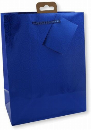 Geschenktüte Laser/Metallic Blau TBH 10x18x23cm 1 Stk.