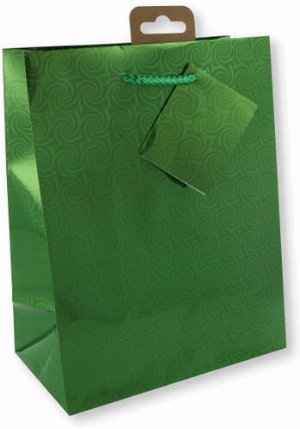Geschenktüte Laser/Metallic Grün TBH 10x18x23cm 1 Stk.