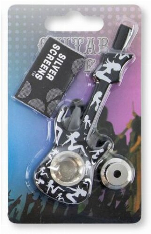 Gitarre Metall/Kunstoff Pfeife geblistert Schwarz