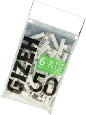 Gizeh Active Filter Black 6mm 50Stk.