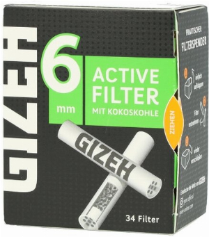 Gizeh Active Filter Slim 6mm Aktivkohle Zigarettenfilter