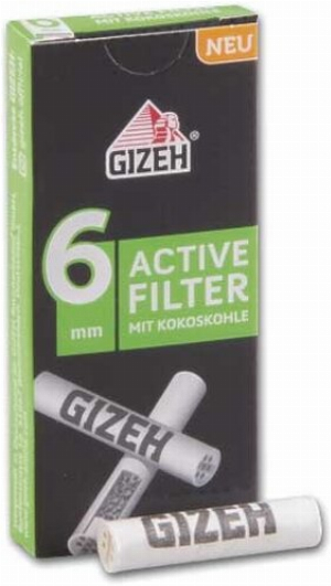 Gizeh Black Active Filter 6mm 10Stk.