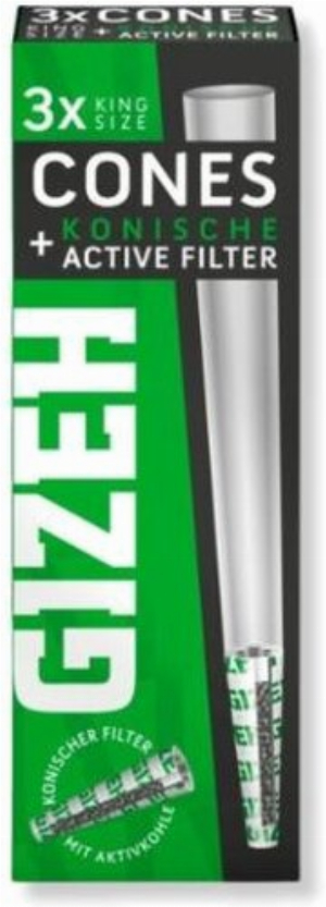 Gizeh Black Cones + konischer Active Filter 3 Stück